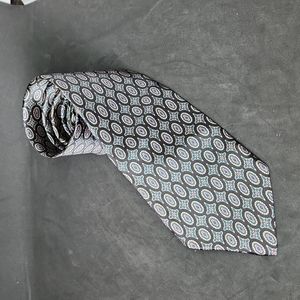 Geoffrey Beene geometric silk tie